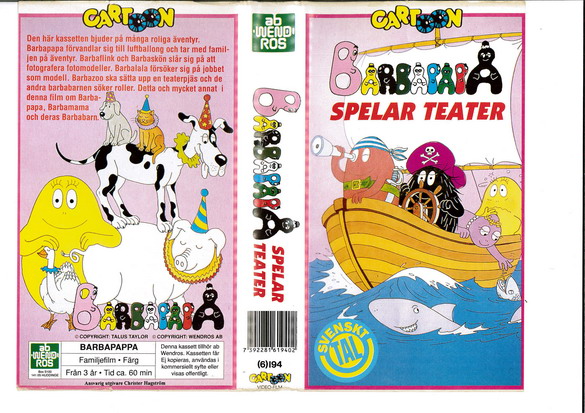 BARBAPAPA 5  SPELAR TEATER (VHS)