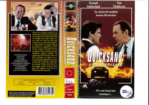 QUICKSAND - UTAN ÅTERVÄNDO (VHS)
