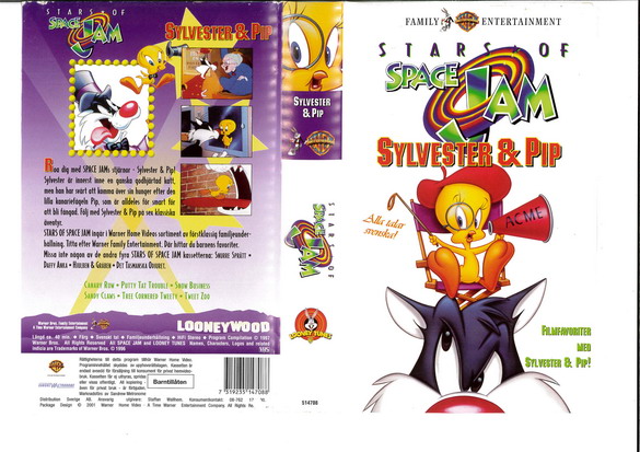 STARS OF SPACE JAM: SYLVESTER & PIP (VHS)