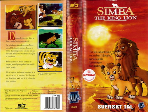SIMBA THE KING LION (VHS)