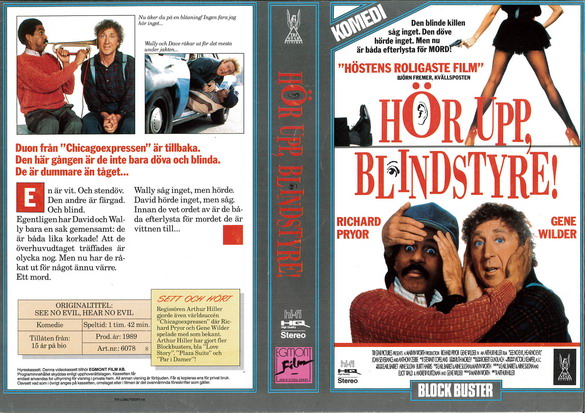 HÖR UPP BLINDSTYRE (Vhs-Omslag)
