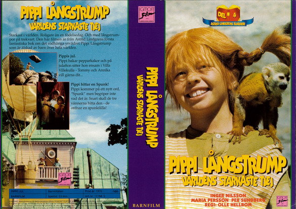 PIPPI LÅNGSTRUMP 6 (Vhs-Omslag)