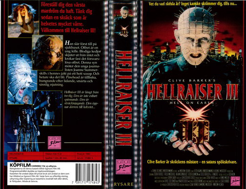 HELLRAISER 3 (VHS)