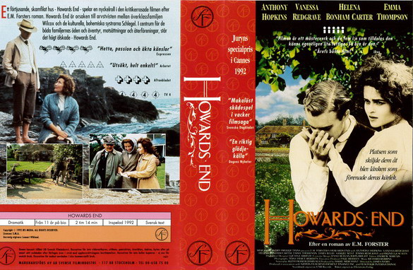 HOWARDS END (vhs-omslag)