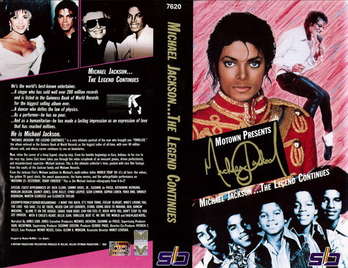 MICHAEL JACKSON: THE LEGEND CONTINUES(vhs-omslag)