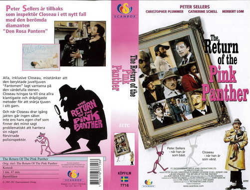 RETURN OF THE PINK PANTHER(vhs-omslag)