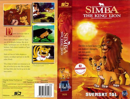 SIMBA THE KING LION(vhs-omslag)