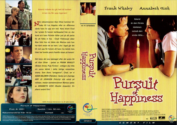 PERSUIT OF HAPPINES (Vhs-Omslag)