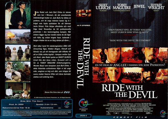 RIDE WITH THE DEVIL (Vhs-Omslag)