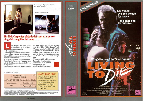 LIVING TO DIE (Vhs-Omslag)