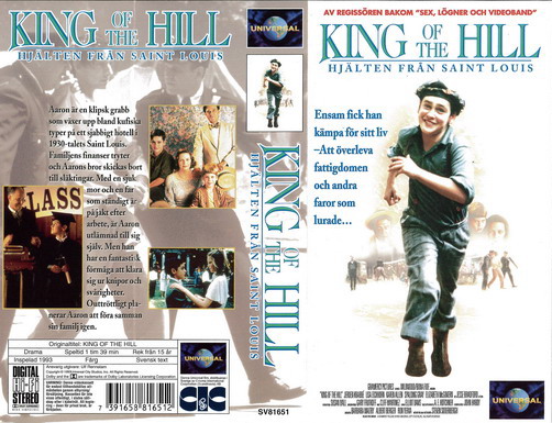 KING OF THE HILL: HJÄLTEN FRÅN SAINT LOUIS (vhs-omslag)