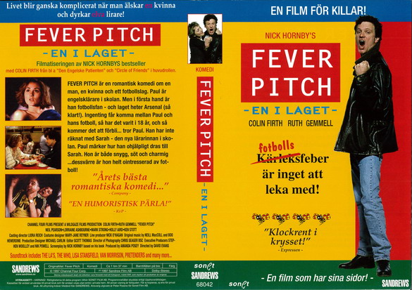 FEVER PITCH (vhs-omslag)