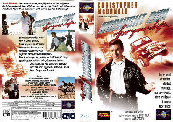 MIDNIGHT RUN FOR YOUR LIFE (vhs-omslag)
