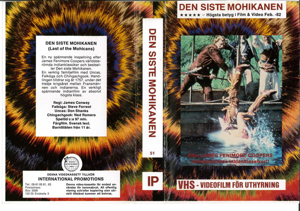 51 DEN SISTE MOIKANEN (VHS)