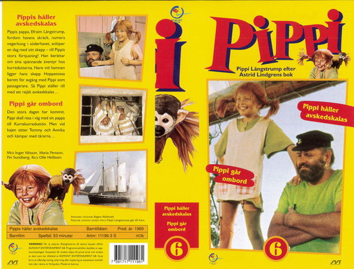 PIPPI LÅNGSTRUMP 6 (Vhs-Omslag)