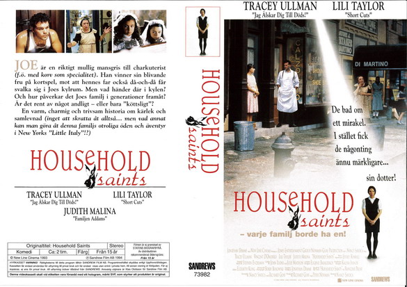 HOUSEHOLD SAINTS (vhs-omslag)