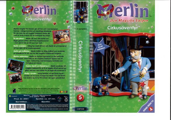 MERLIN DEN MAGISKA VALPEN 5: CIRKUSÄVENTYR (VHS)