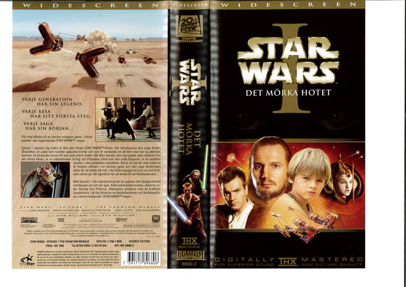 STAR WARS EP 1 DET MÖRKA HOTET (VHS)