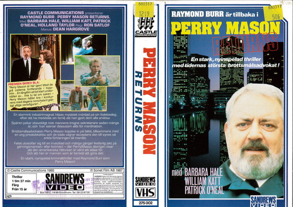 PERRY MASON RETURNS (vhs-omslag)