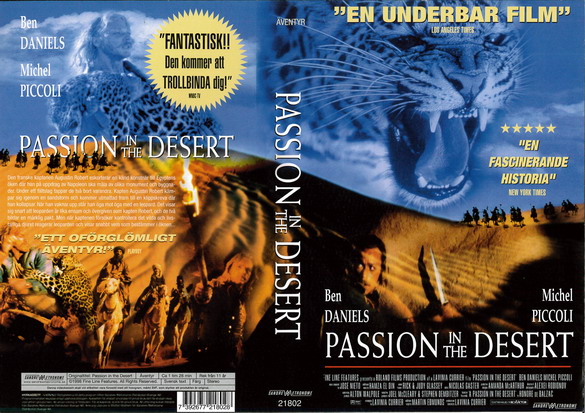 PASSION IN THE DESERT (vhs-omslag)