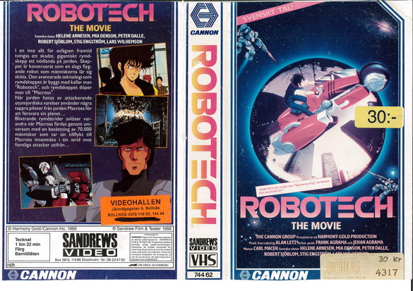 ROBOTECH THE MOVIE (vhs omslag)
