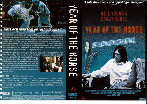 YEAR OF THE HORSE  (vhs-omslag)