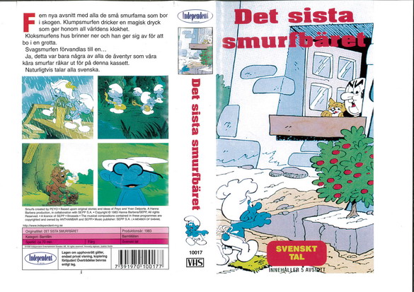 DET SISTA SMURFBÄRET (VHS)