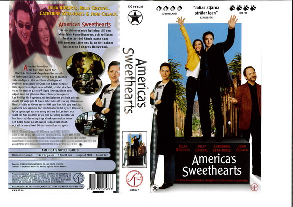 AMERICA'S SWEETHEARTS (VHS)