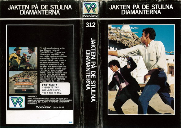 312 JAKTEN PÅ DE STULNA DIAMANTERNA (VHS) SVART