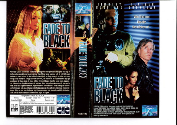 FADE TO BLACK(Vhs-Omslag)