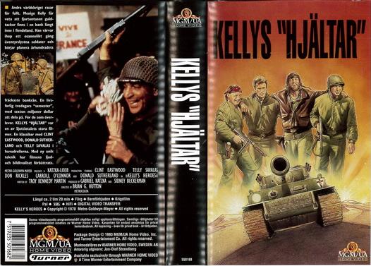 KELLYS HJÄLTAR (VHS) tecknat omslag