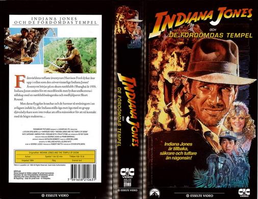 INDIANA JONES OCH DE FÖRDÖMDAS TEMPEL (VHS)