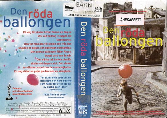 DEN RÖDA BALLONGEN (VHS)