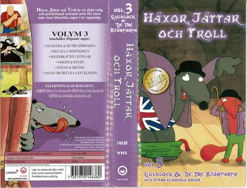 HÄXOR,JÄTTAR OCH TROLL -VOL:3 GULDLOCK... (VHS)