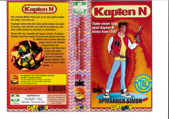 KAPTEN N  - APMANNEN SIMON  (VHS)