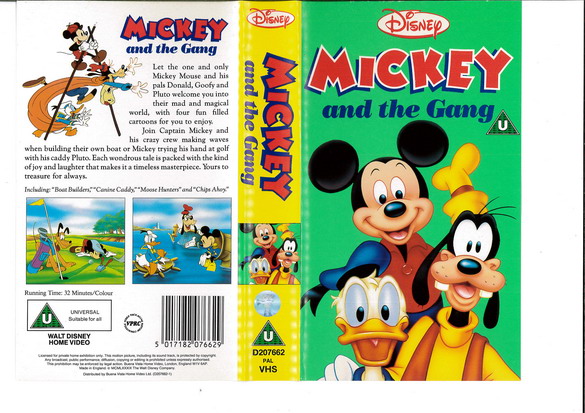 MICKEY AND HIS GANG  (VHS) UK