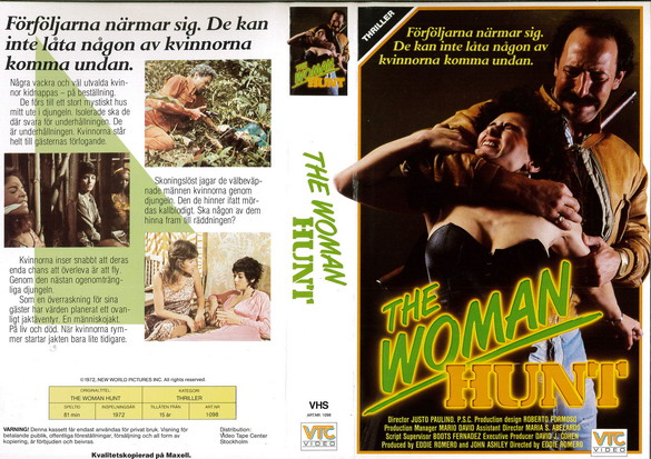 WOMAN HUNT (vhs omslag)