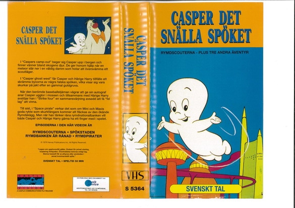 CASPER DET SNÄLLA SPÖKET (VHS) ORANGE