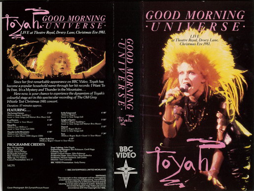 TOYAH - GOOD MORNING UNIVERSE (VHS)