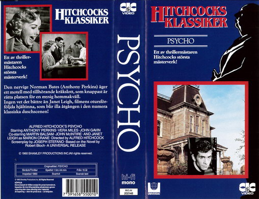 PSYCHO - 1960 (VHSomslag)