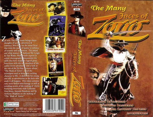 MANY FACES OF ZORRO (VHS) UK ?