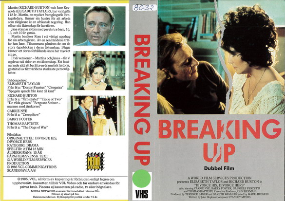 3038 BREAKING UP (VHS)