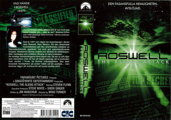 ROSWELL - THE ALIEN ATTACK (Vhs-Omslag)