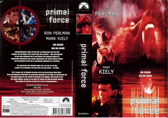 PRIMAL FORCE (Vhs-Omslag)