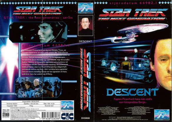 STAR TREK TNG DESCENT (Vhs-Omslag)