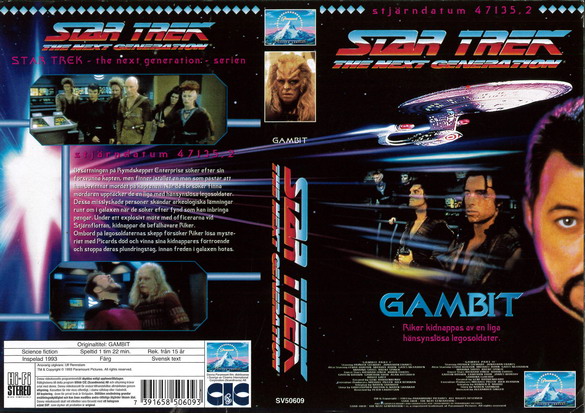 STAR TREK TNG GAMBIT (Vhs-Omslag)
