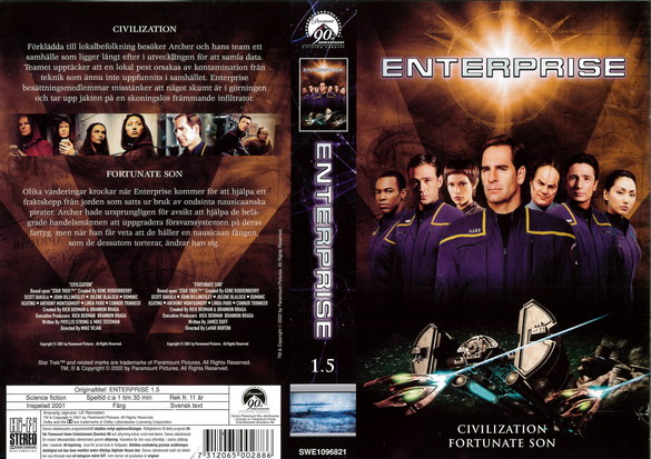 STAR TREK ENTERPRISE 1.5 (Vhs-Omslag)