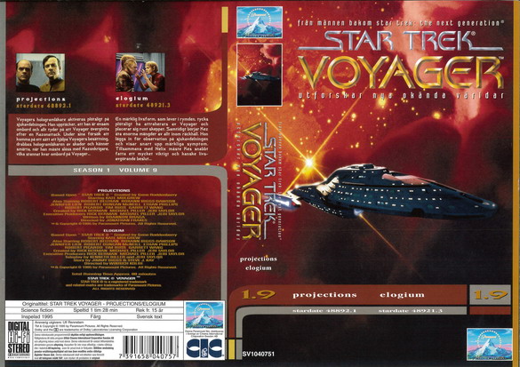 STAR TREK VOYAGER 1,9 (Vhs-Omslag)