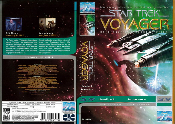 STAR TREK VOYAGER 2,9 (Vhs-Omslag)