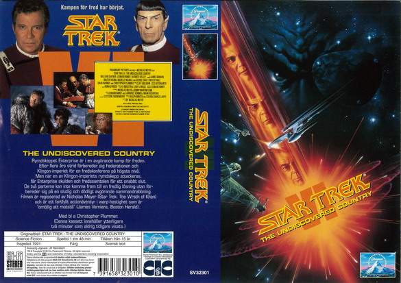 STAR TREK 6 UNDISCOVERED COUNTRY (Vhs-Omslag)